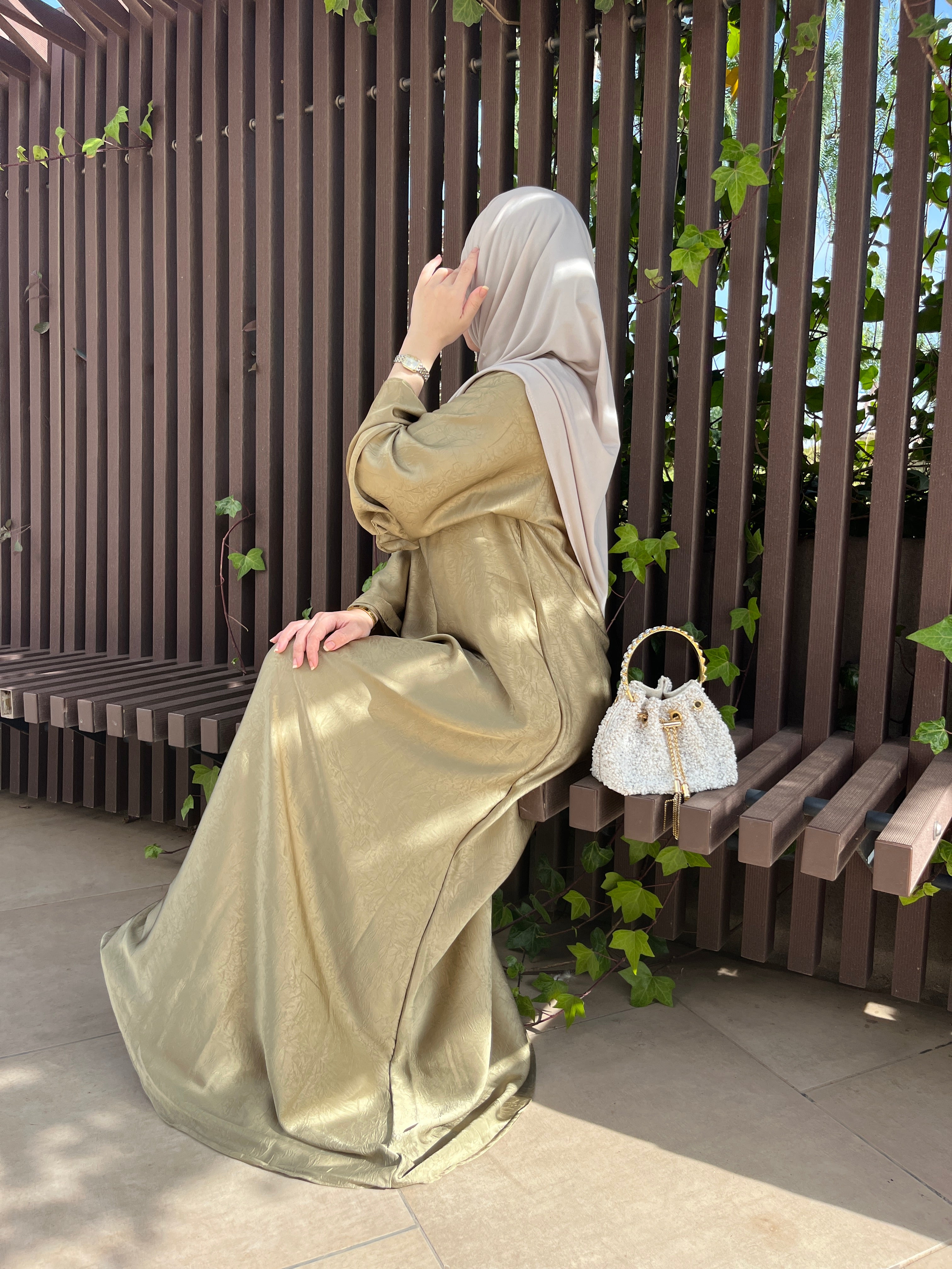 Luxury Textured Draped Abaya