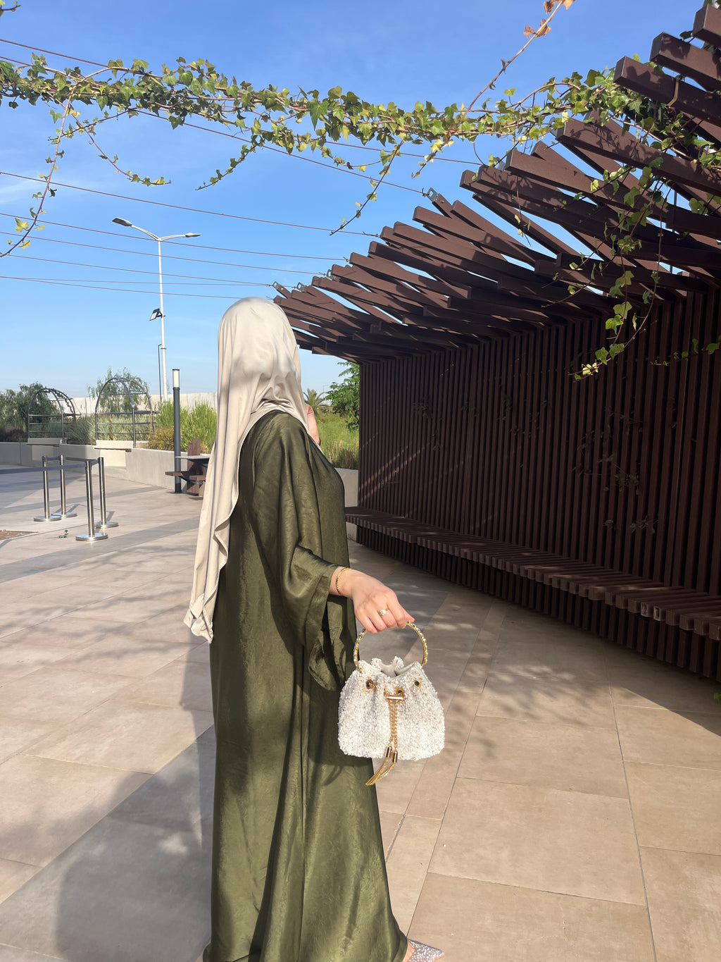 Luxury Textured Draped Abaya