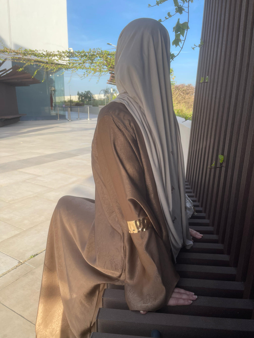 Luxury Textured Draped Abaya