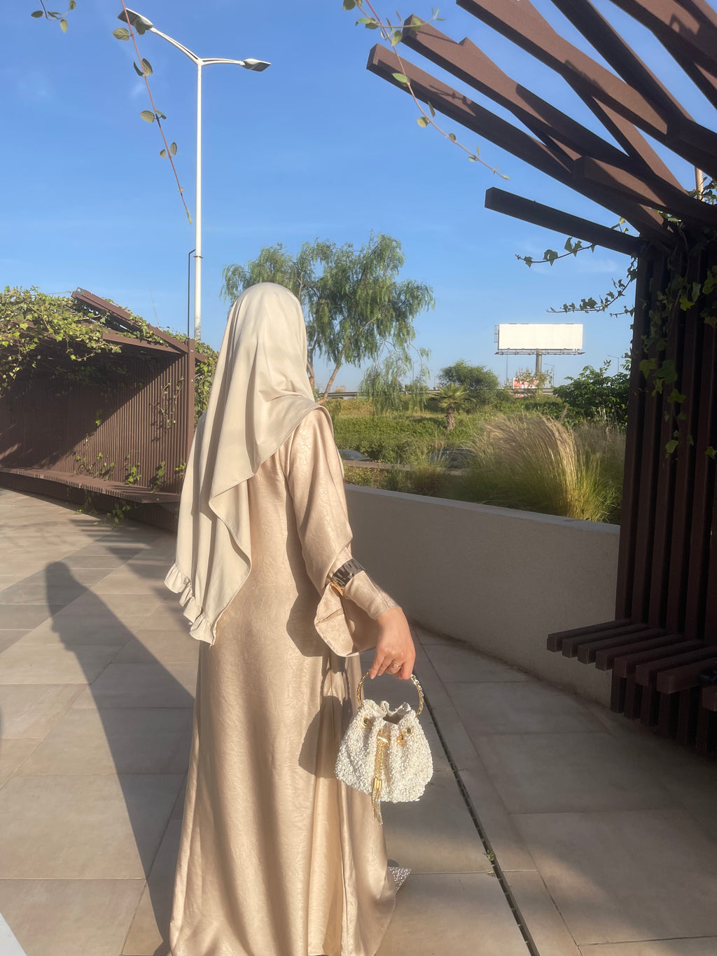 Luxury Textured Draped Abaya