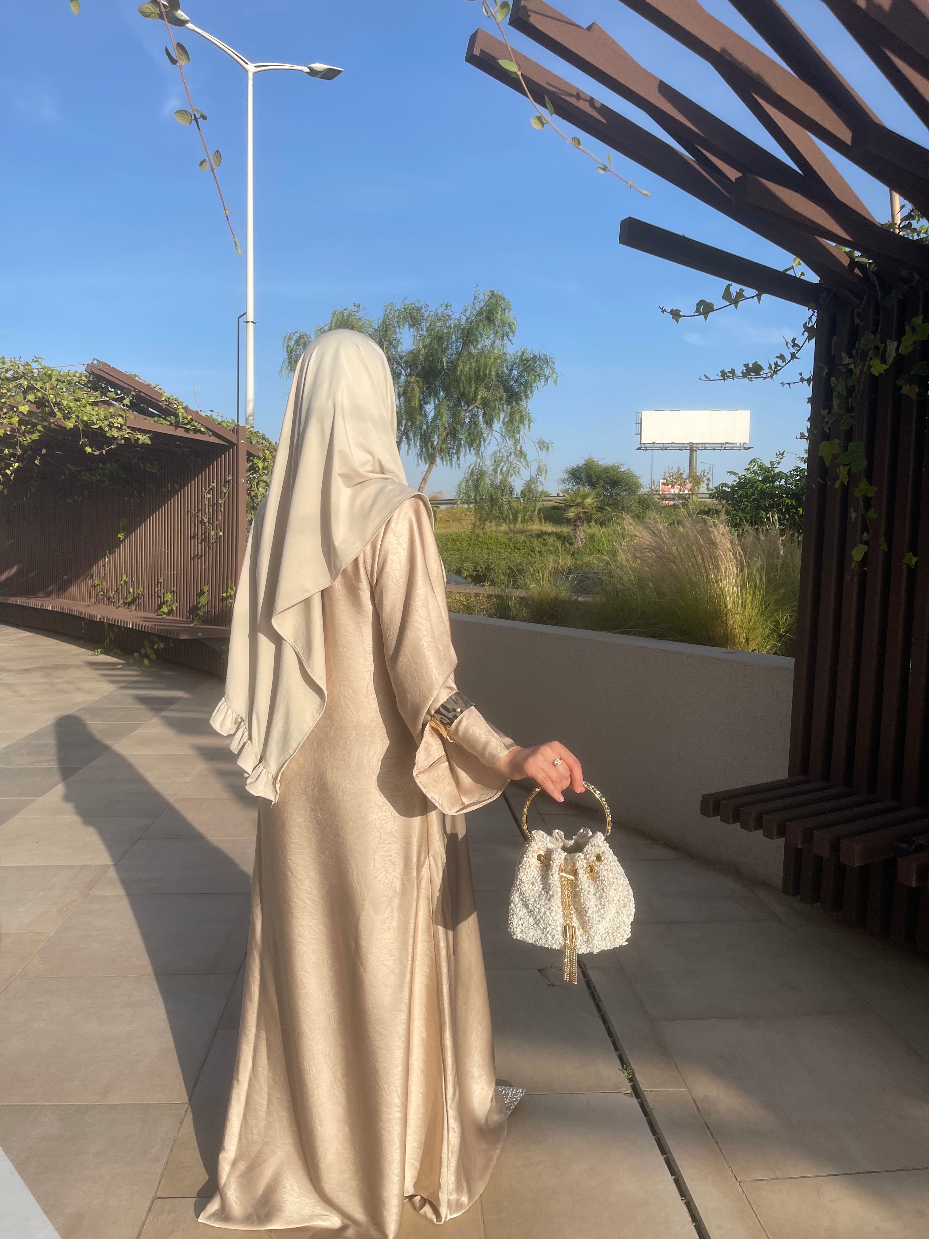 Luxury Textured Draped Abaya