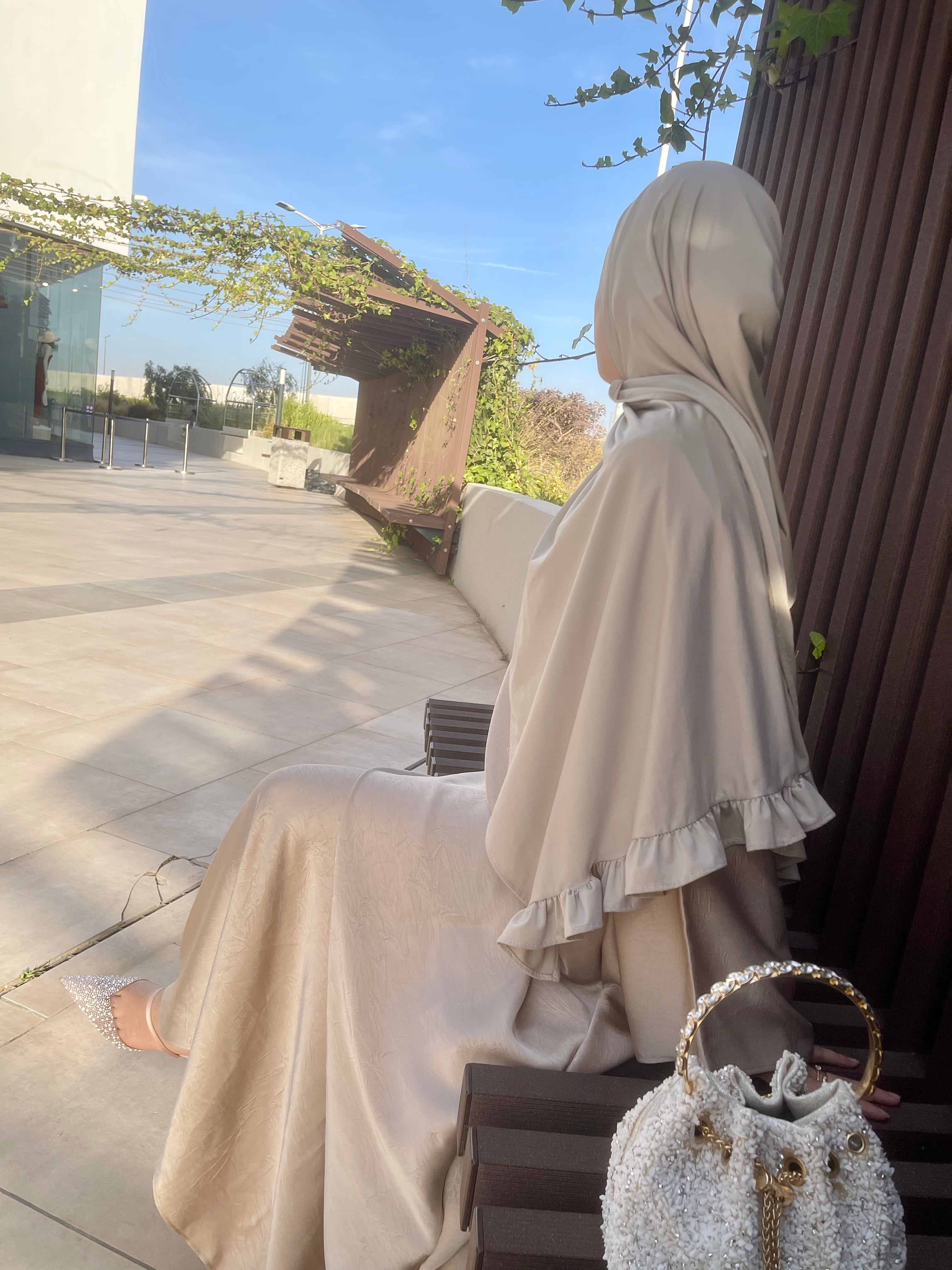 Luxury Textured Draped Abaya