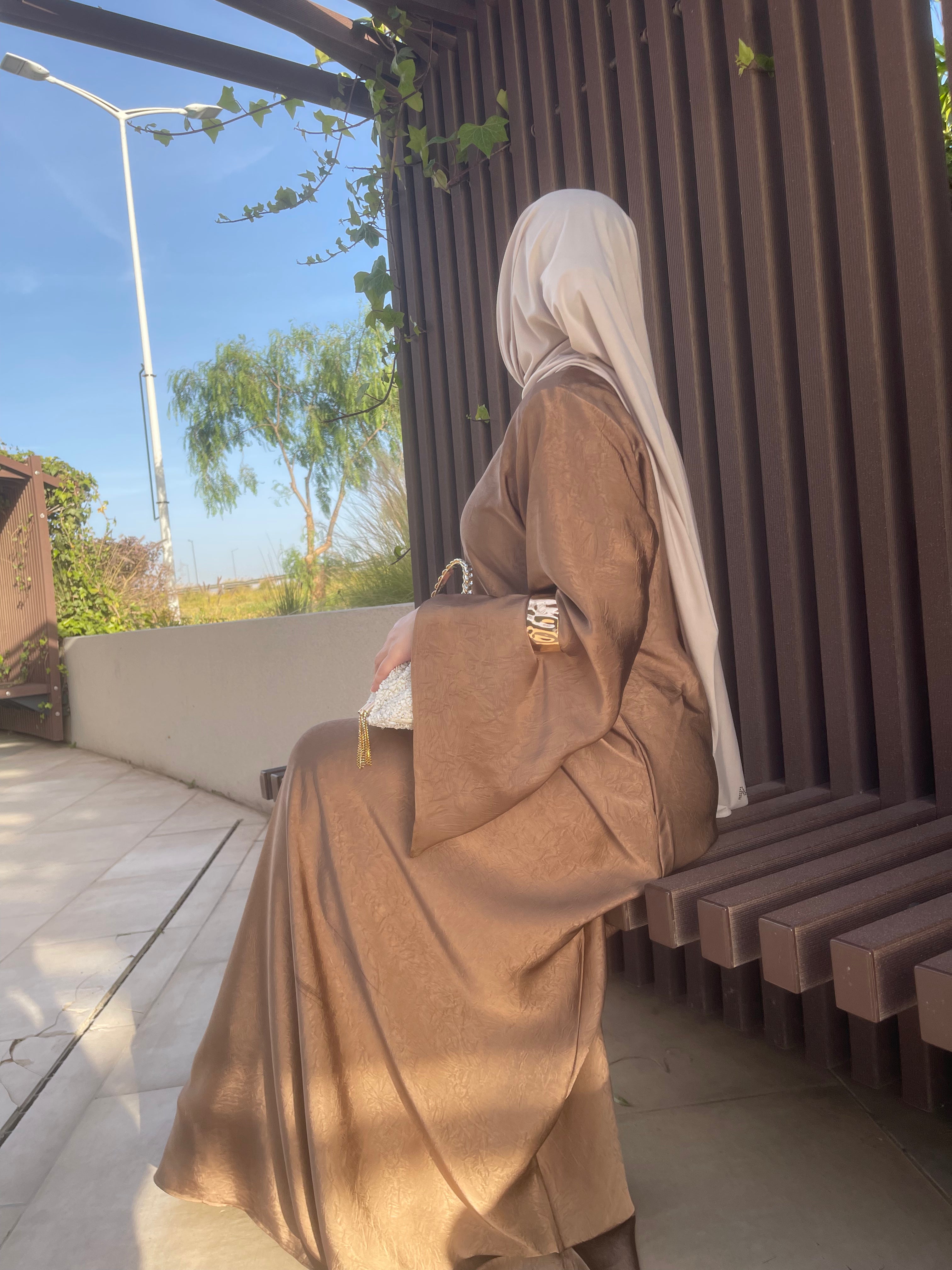 Luxury Textured Draped Abaya