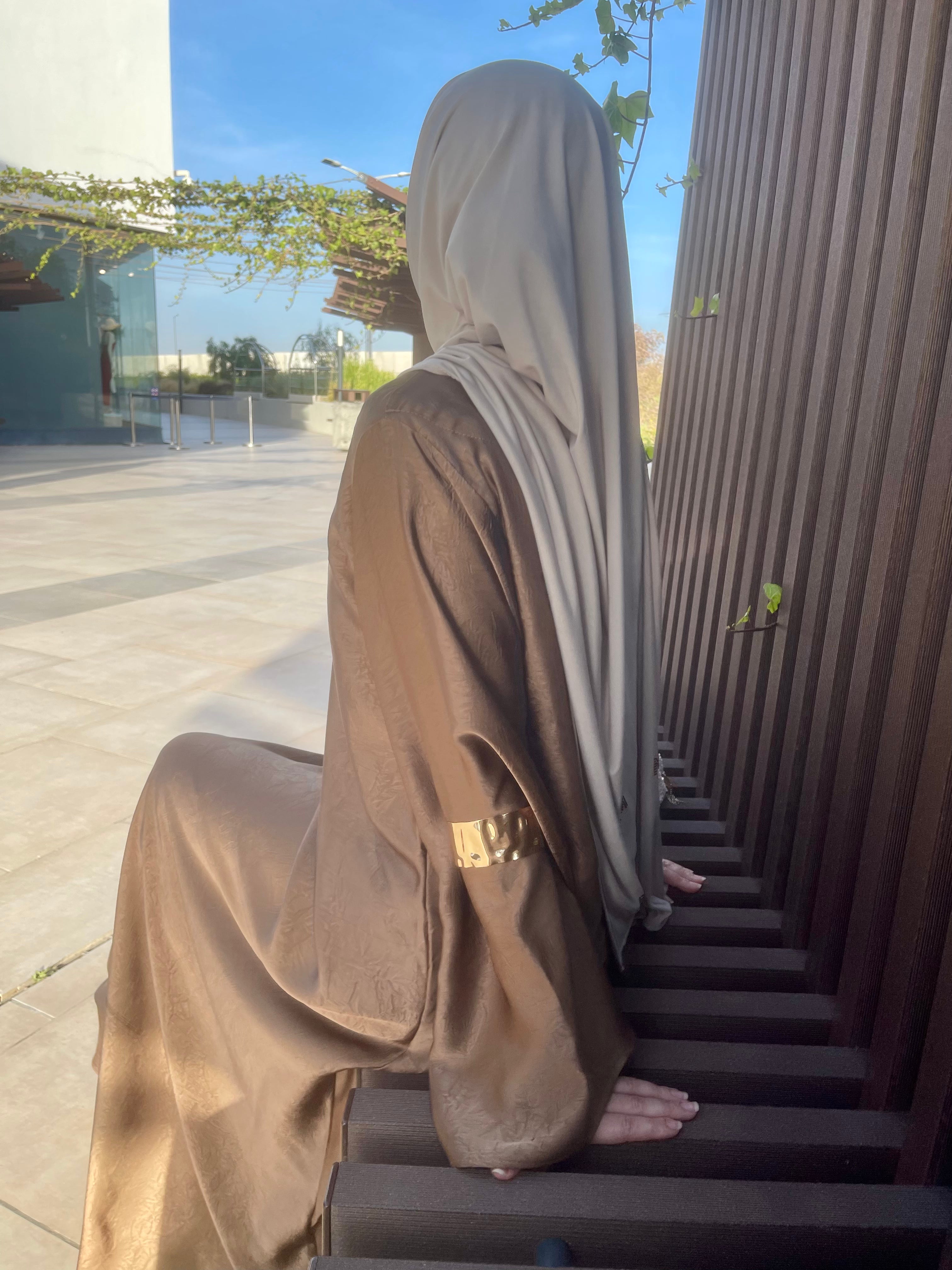 Luxury Textured Draped Abaya