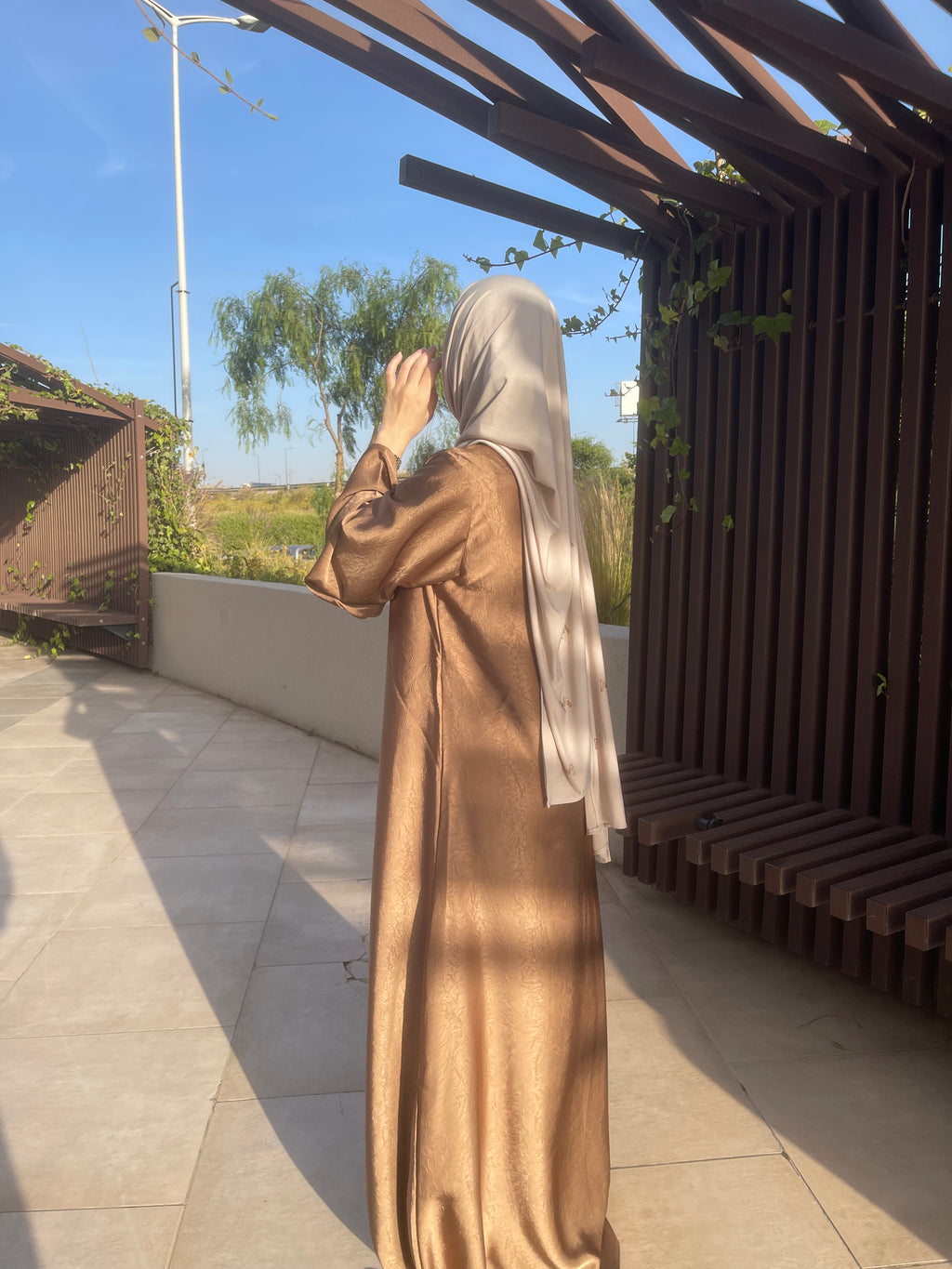 Luxury Textured Draped Abaya