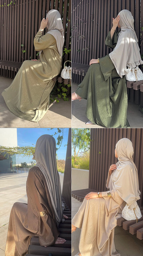 Luxury Textured Draped Abaya